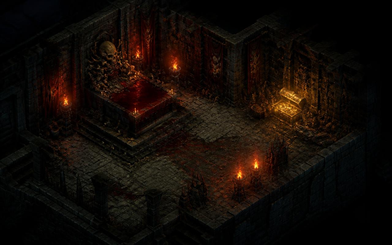 Dungeon altar and treasure room